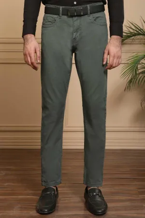 C PANT 5 POCKET SLIM FIT OLIVE