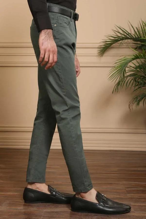 C PANT 5 POCKET SLIM FIT OLIVE