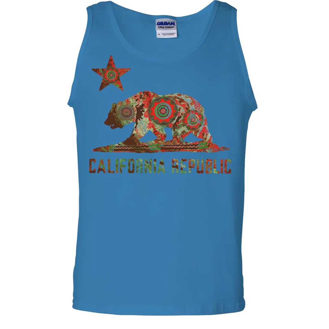 California Chumash Mandala Bear Asst Colors Tank Top