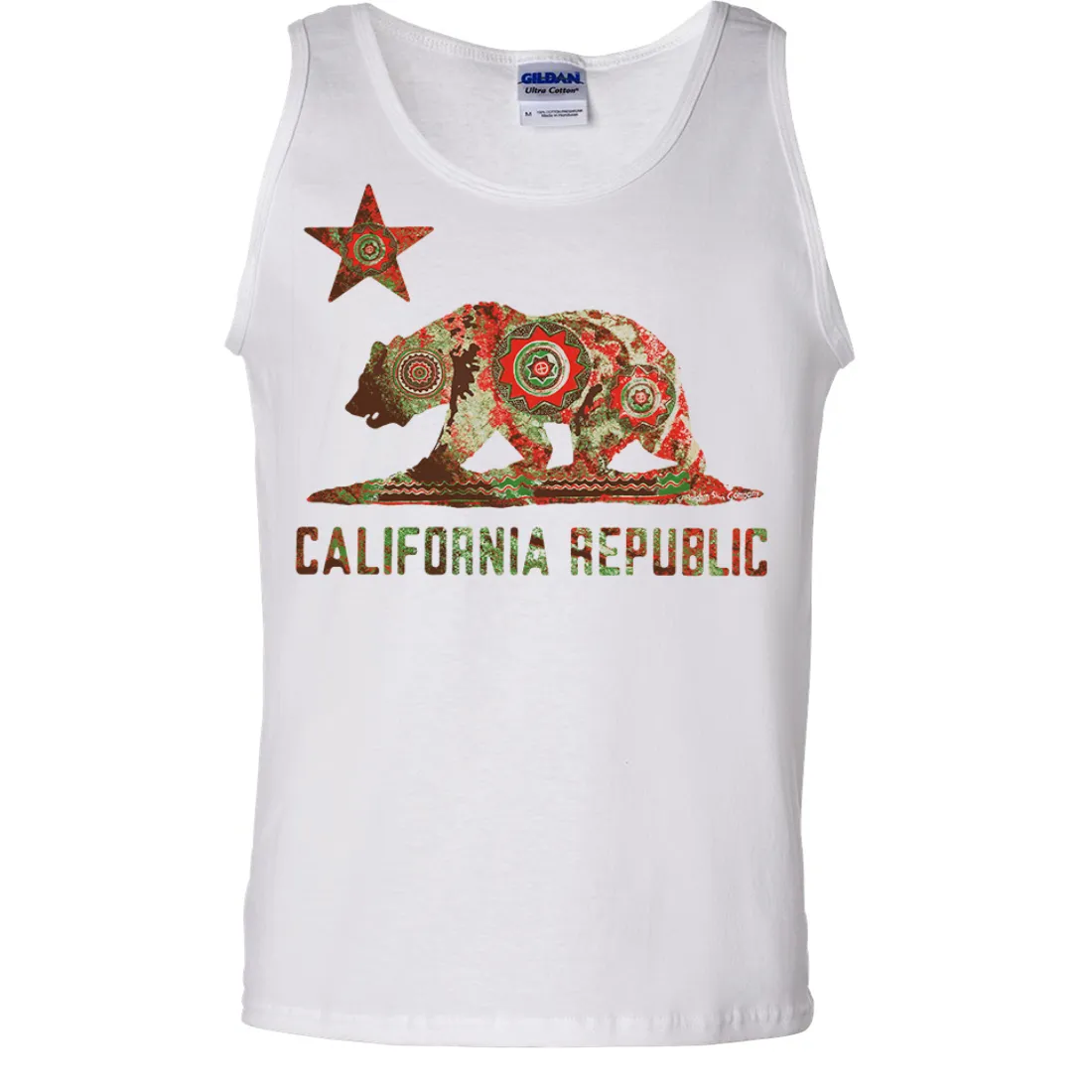 California Chumash Mandala Bear Asst Colors Tank Top