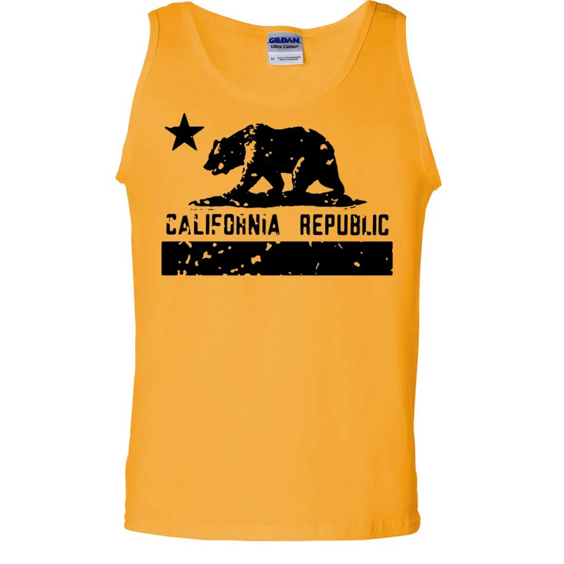 California Flag Black Print Silhouette Asst Colors Tank Top