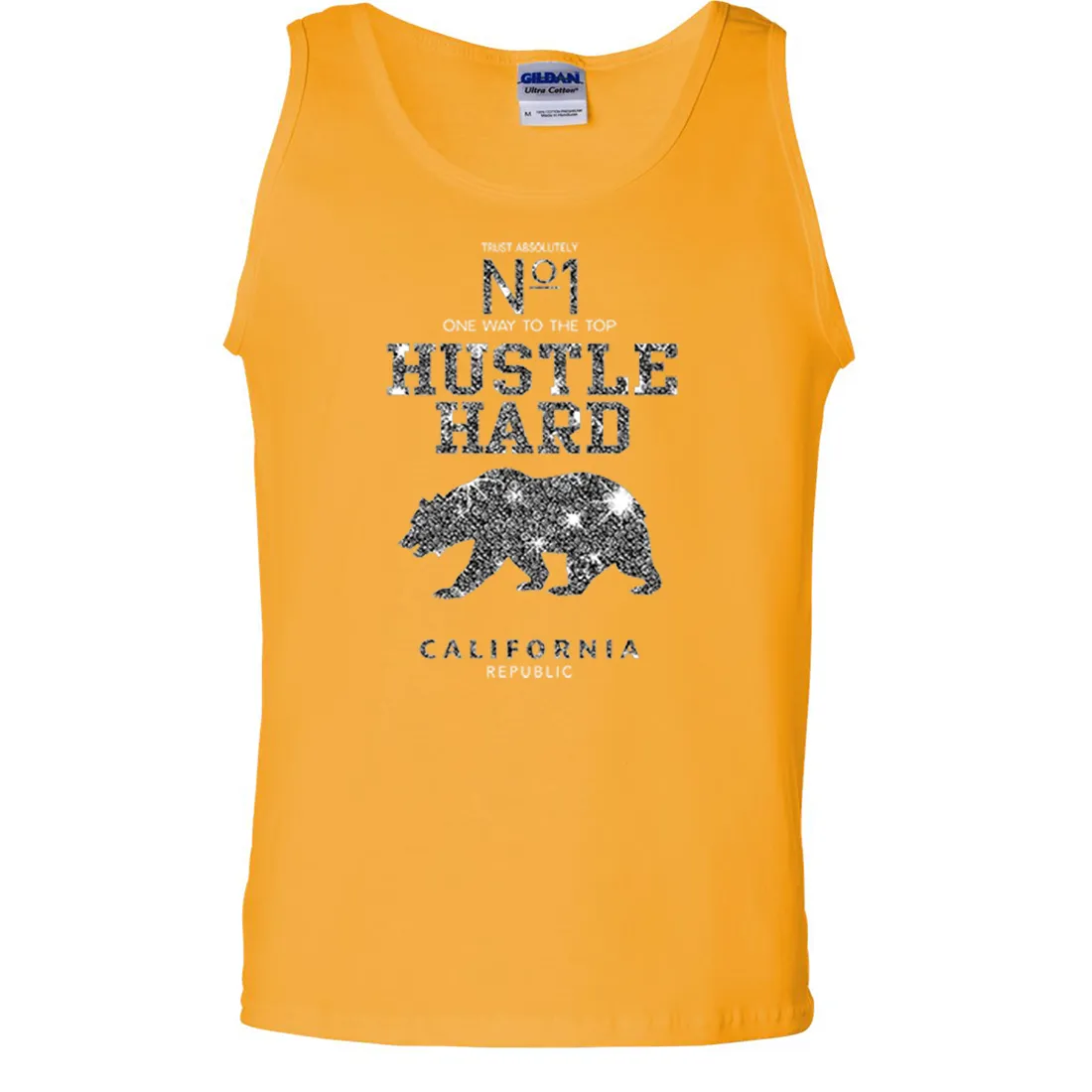 California Hustle Hard Sparkle Asst Colors Tank Top