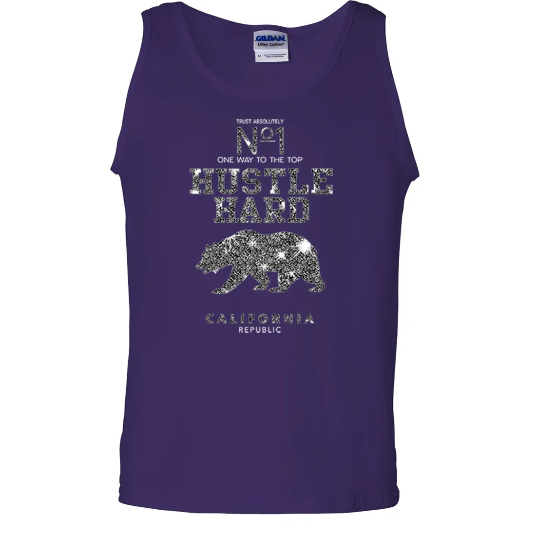 California Hustle Hard Sparkle Asst Colors Tank Top