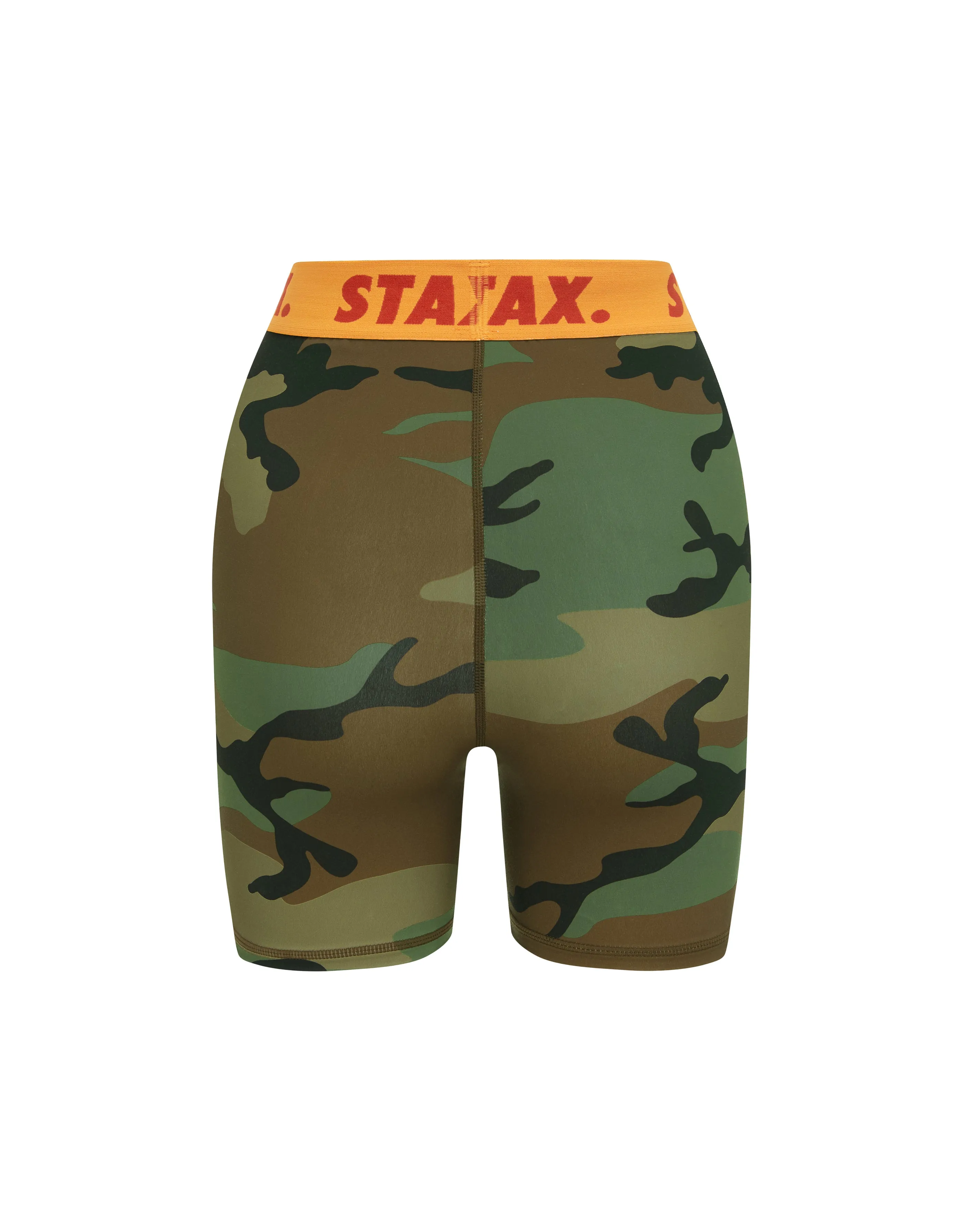 Camo WB Midi Bike Shorts - Orange