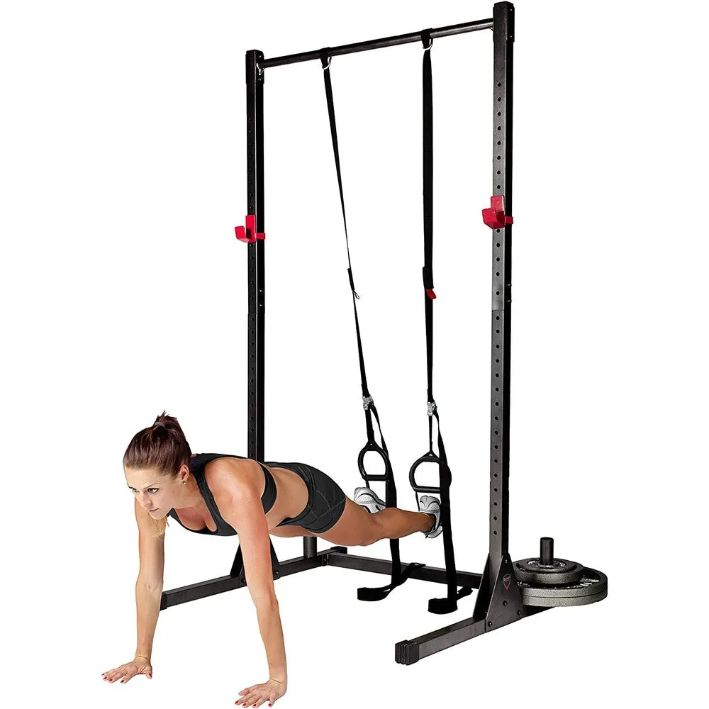 CAP Power Rack Power Cage Workout Station Home Gym for Weightlifting Bodybuilding and Strength Training (800LB Capacity  2 Extra J-Hooks)