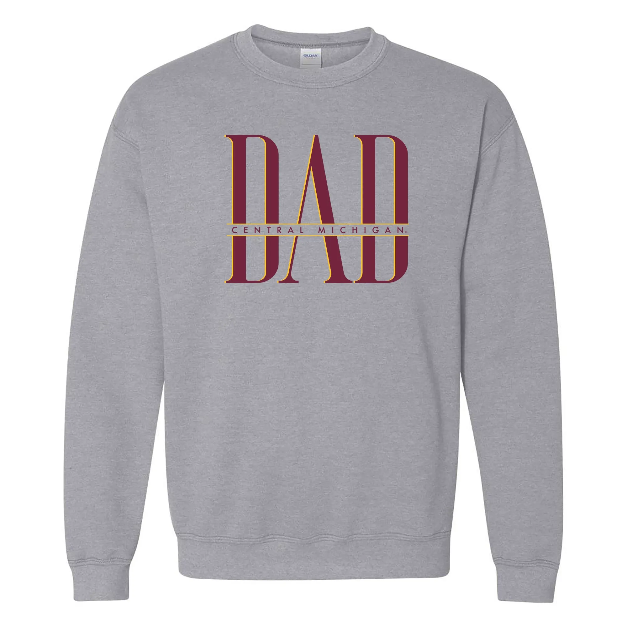 Central Michigan Classic Dad Crewneck - Sport Grey