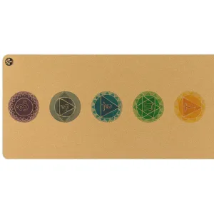 Chakras Aura Cork Yoga Mat   Plant Foam by Yoloha Yoga