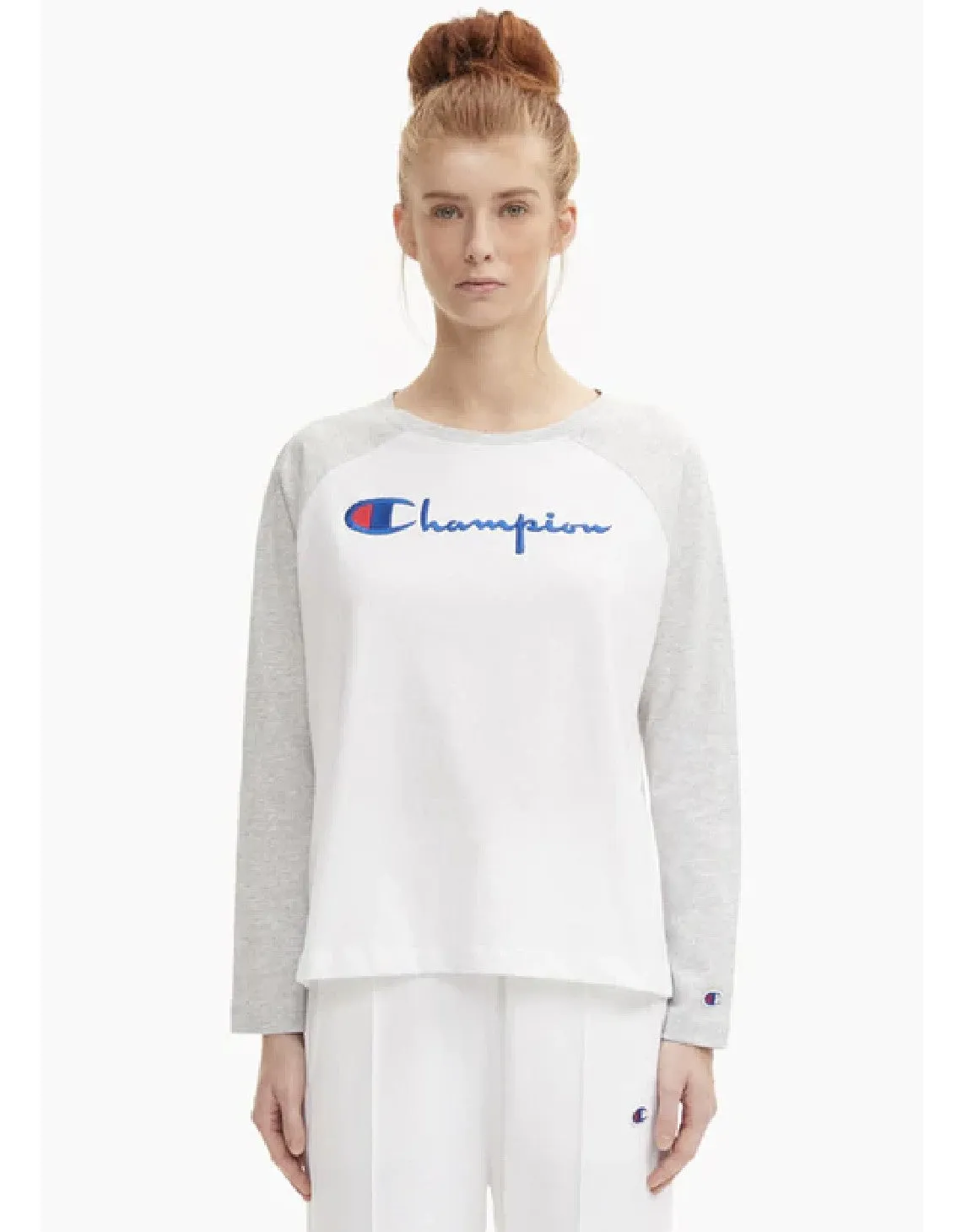 Champion Europe Raglan Sleeve Cropped T-shirt White