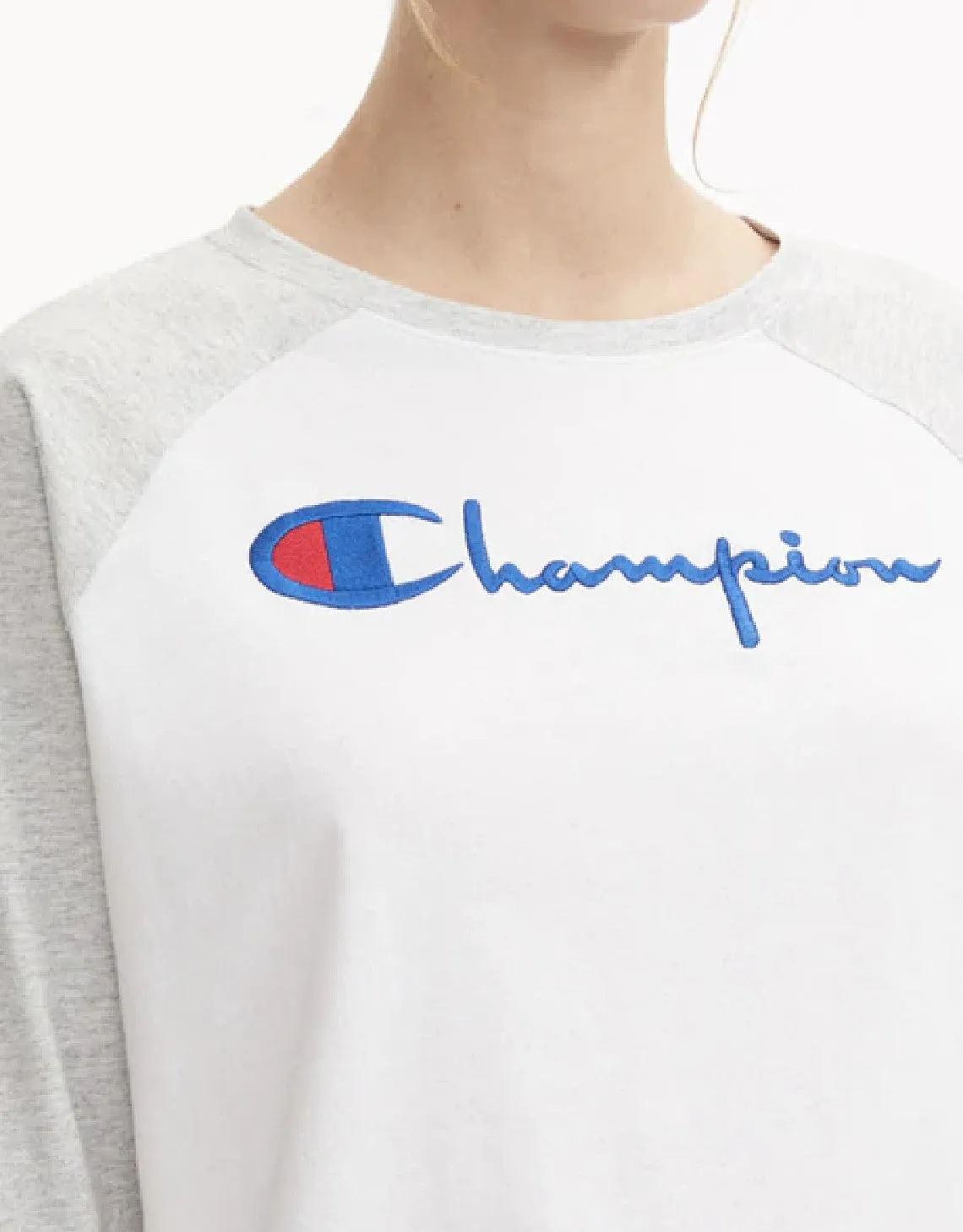 Champion Europe Raglan Sleeve Cropped T-shirt White