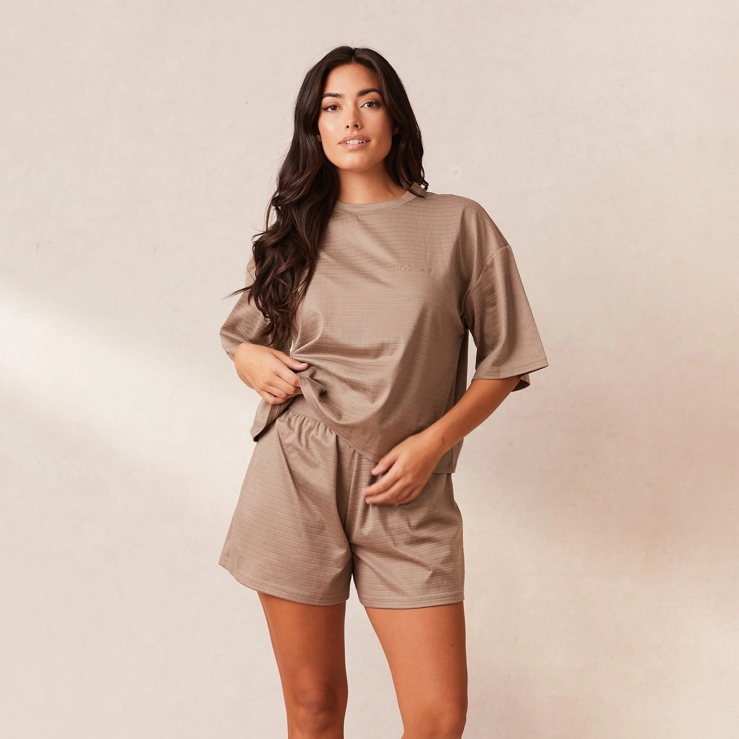 Classic Fleece Oversized Pyjama Shorts - Fawn