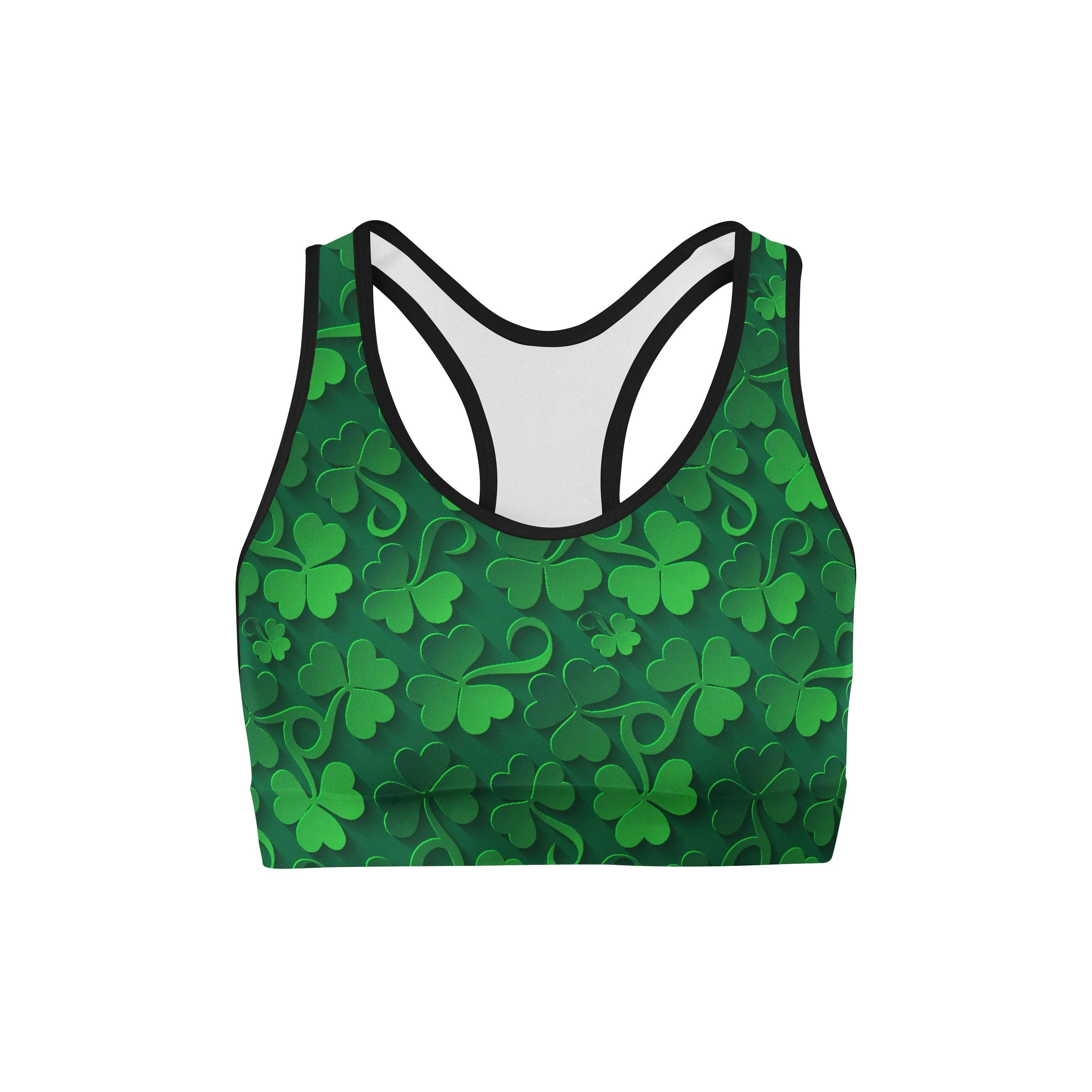 Clovers All Over Back Color Sports Bra