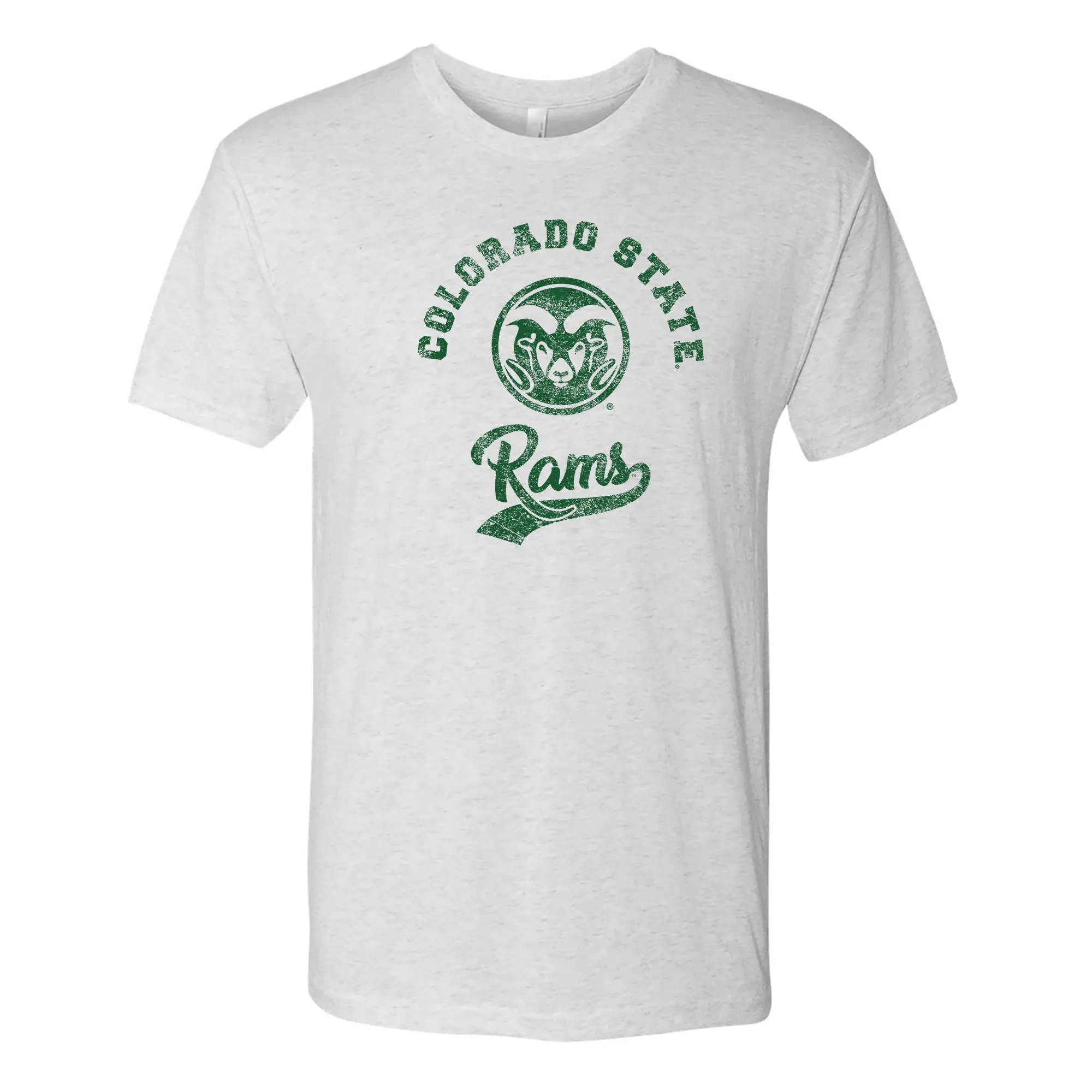 Colorado State Retro Script NLA Triblend - Heather White