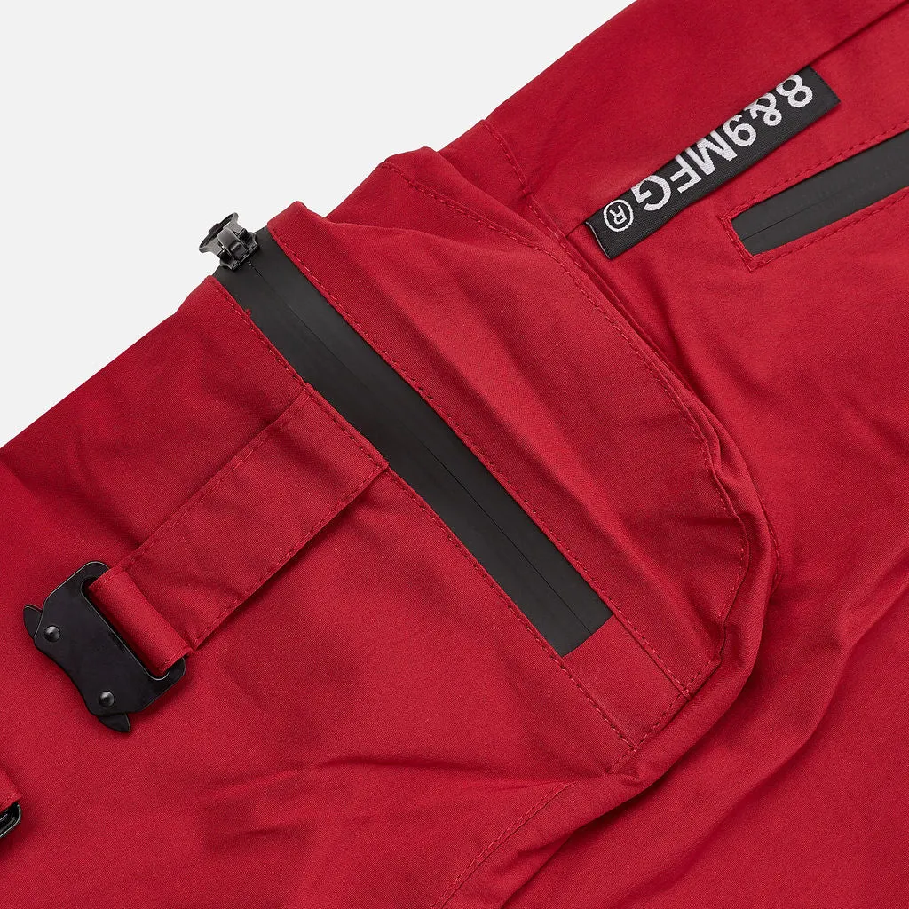 Combat Nylon Shorts Red