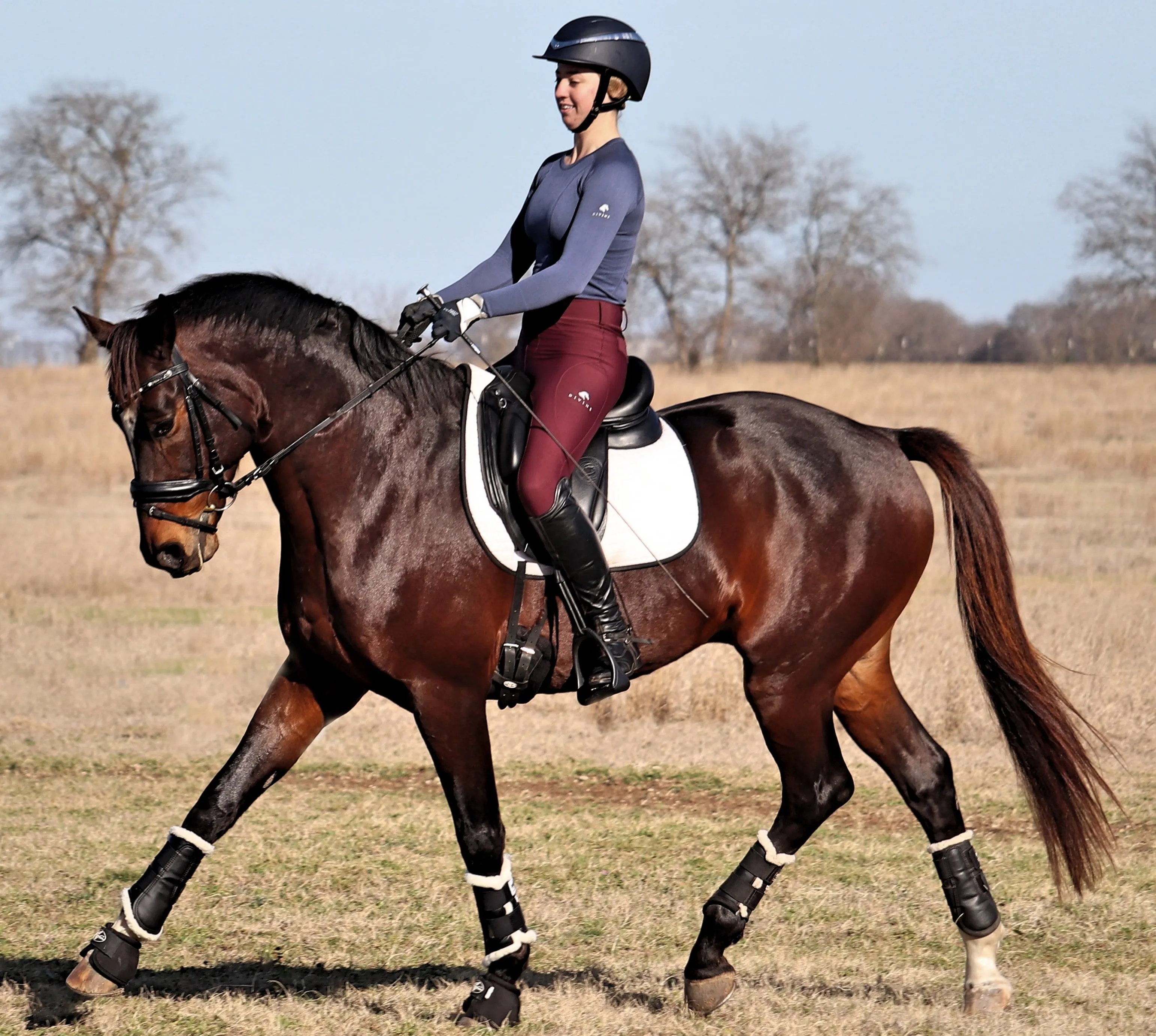 Comfort Grip Leggings - Burgundy