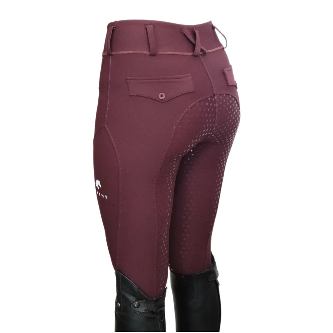 Comfort Grip Leggings - Burgundy