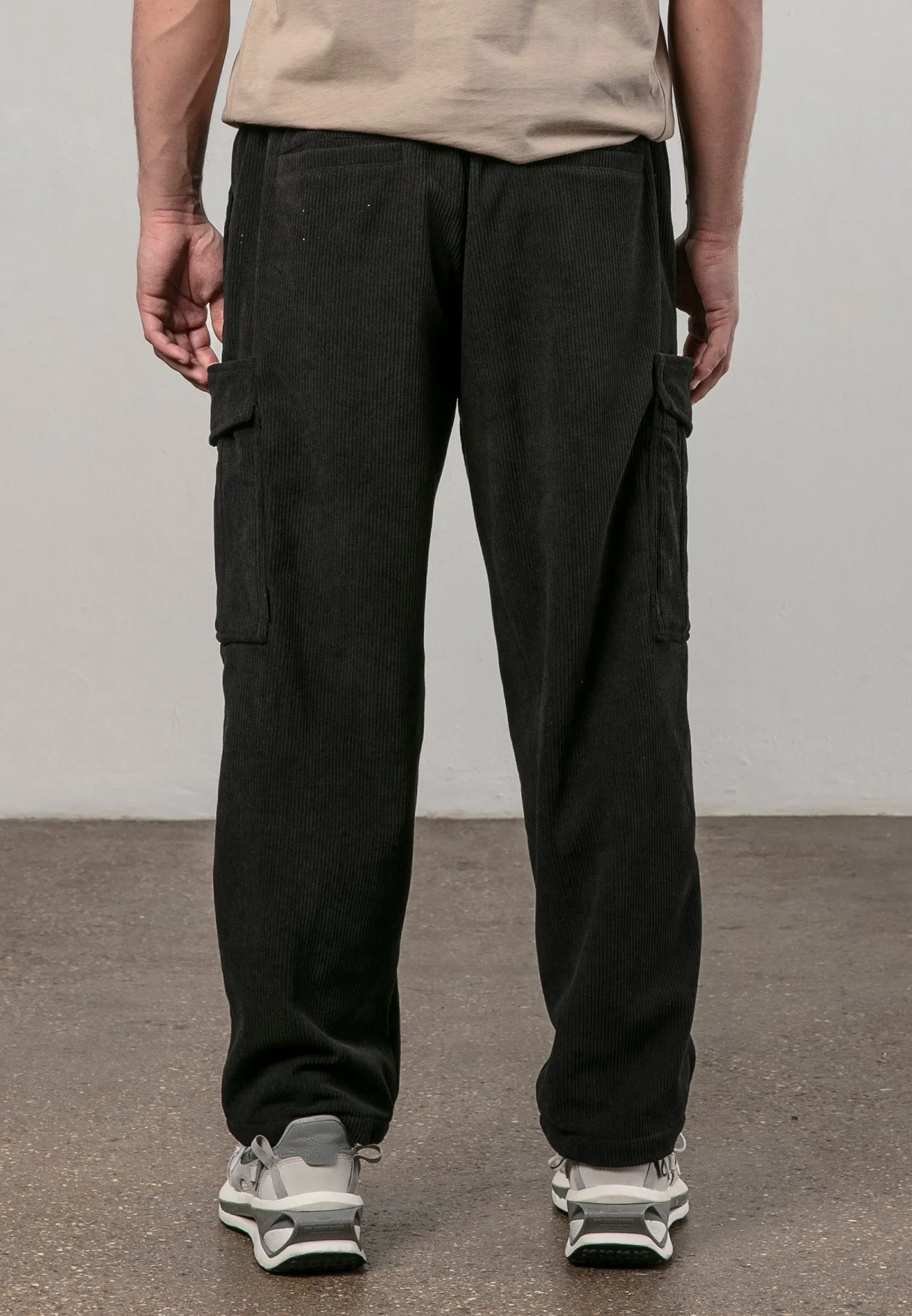 CORD LOUNGE PANTS BLACK