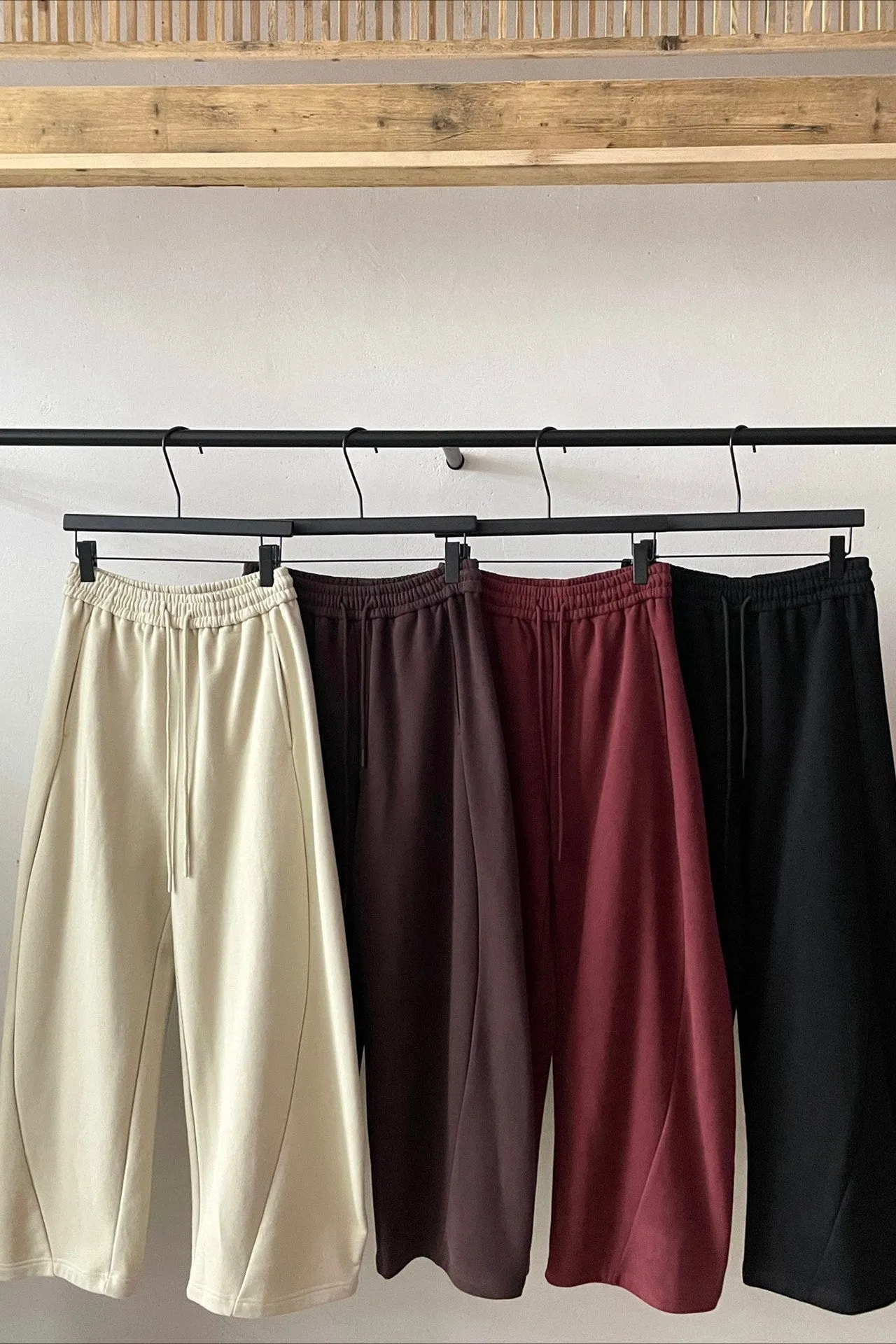 Cotton blend casual banana fleece pants | 4 color