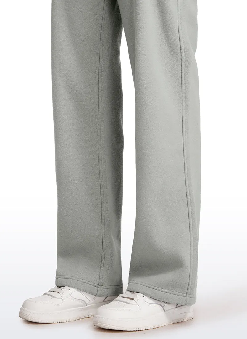 Cotton Fleece Lined Straight Leg Sweatpants 30''