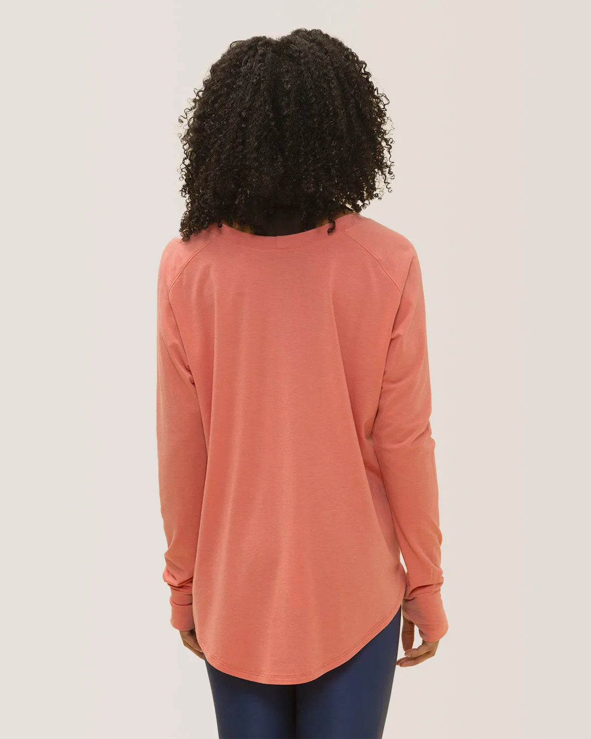 Cozy Long Sleeve Shirt - Coral