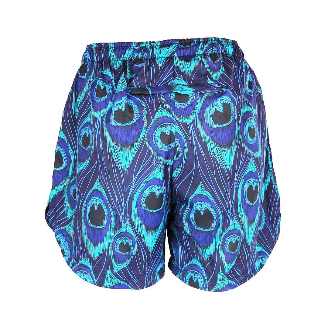 Double Layer Jazzy Shorts | Blue Peacock