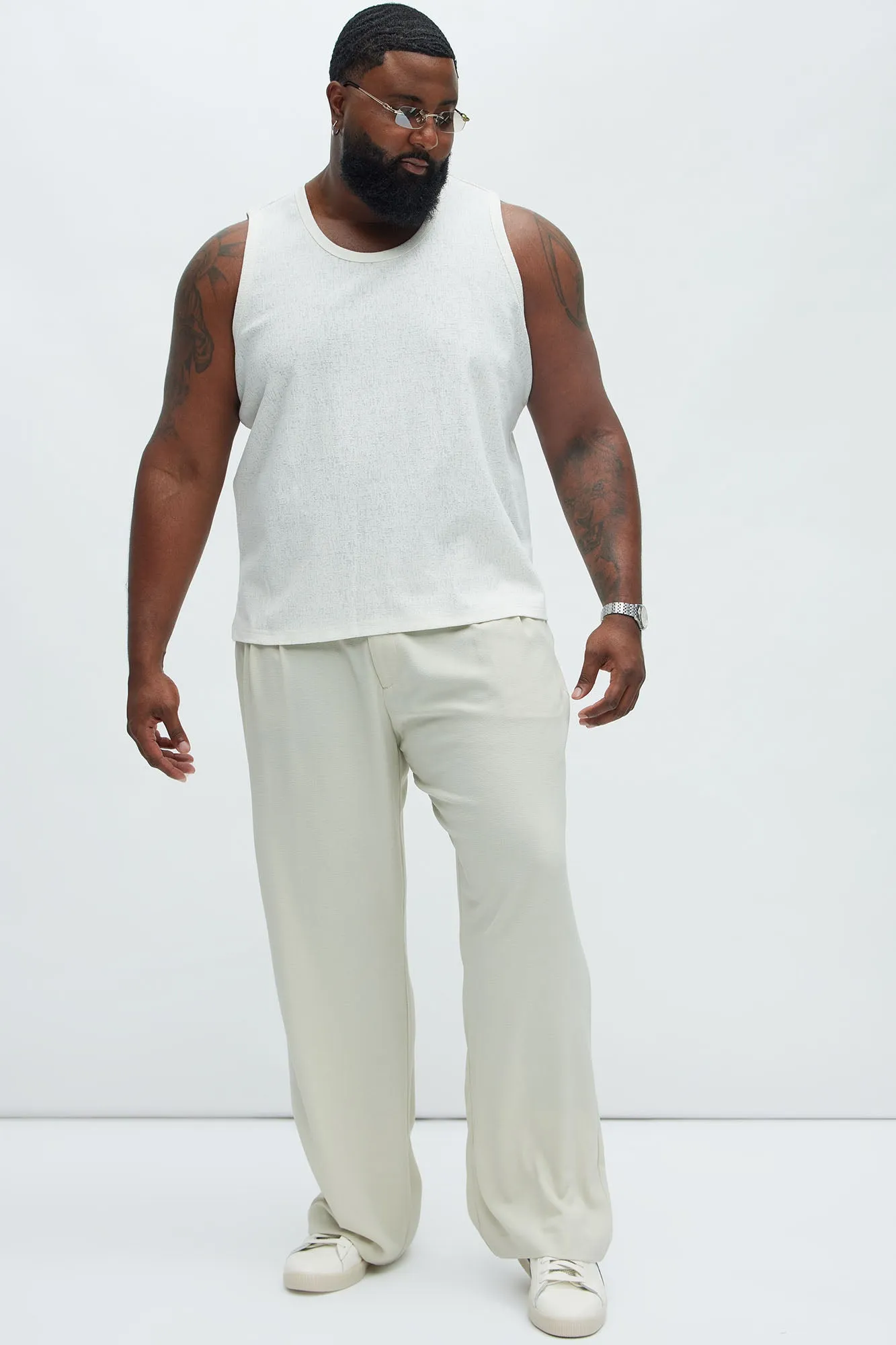 Duval Textured Relaxed Tank - Off White