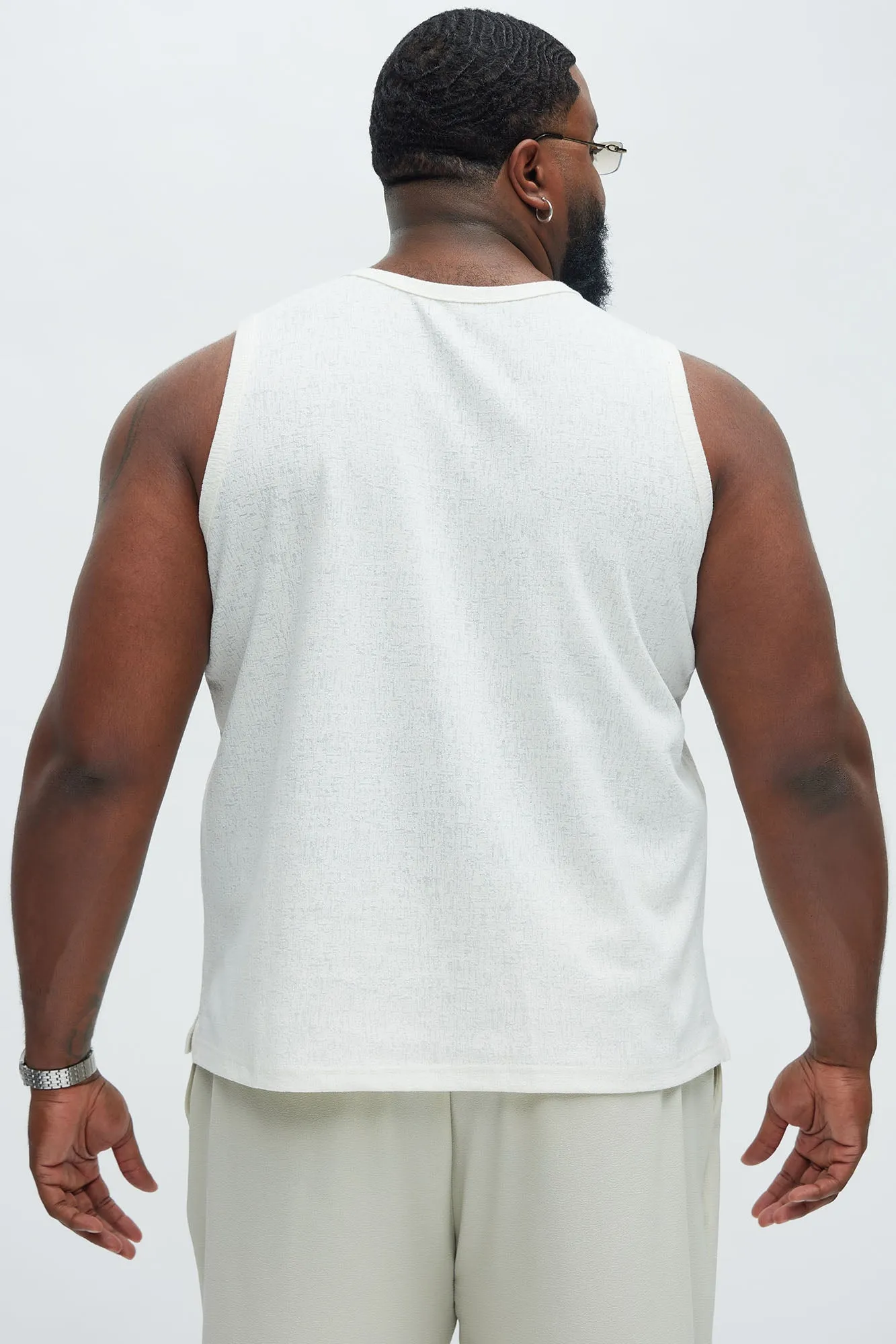 Duval Textured Relaxed Tank - Off White