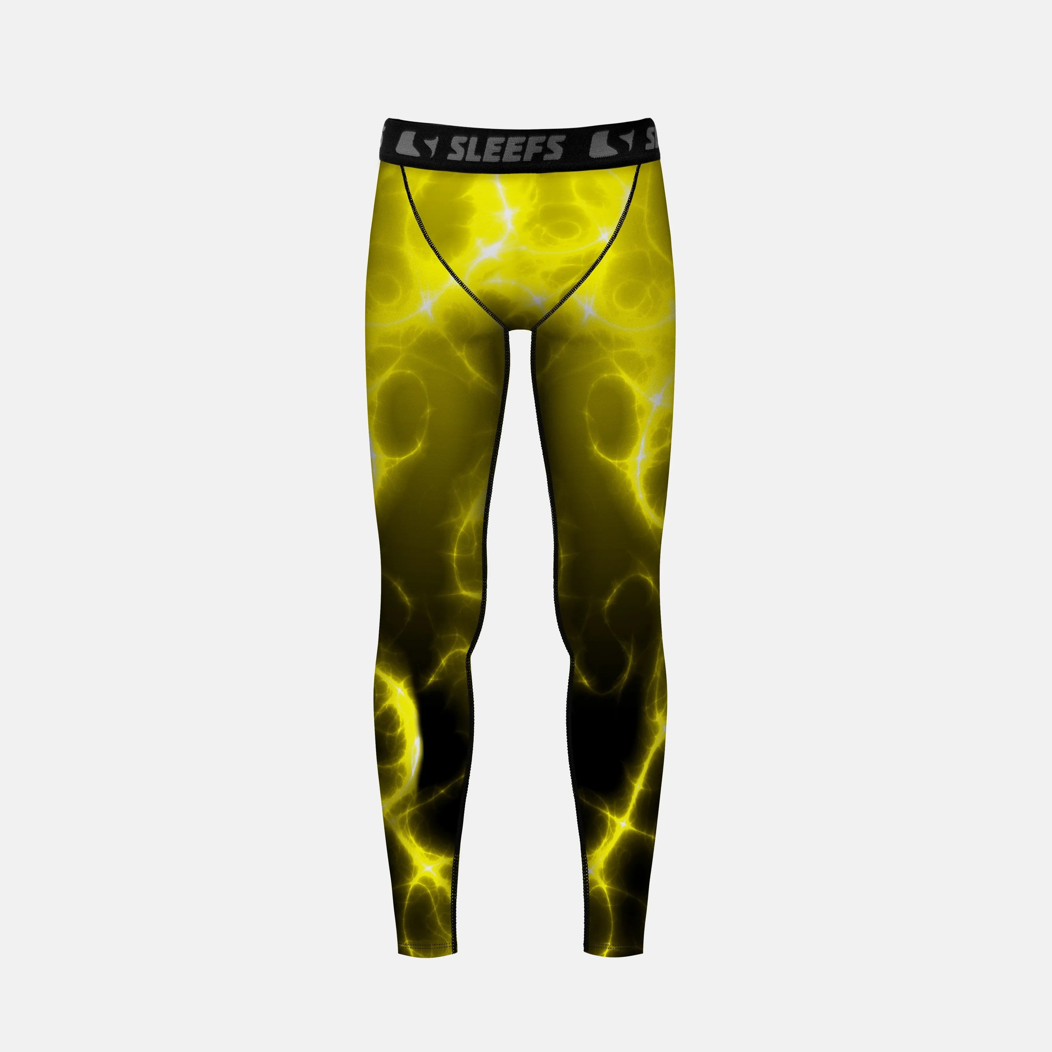 Electric Yellow Kids compression tights / leggings