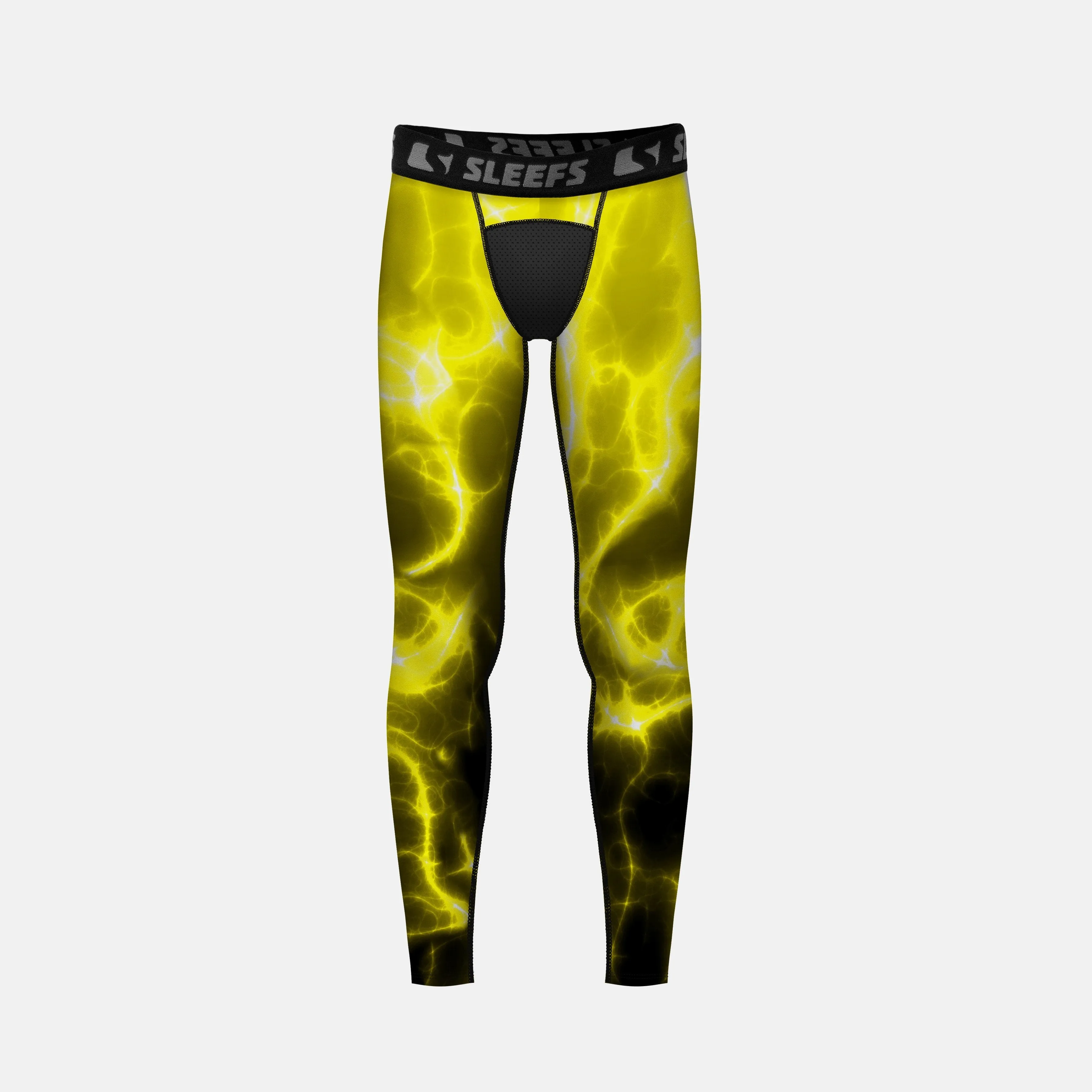 Electric Yellow Kids compression tights / leggings