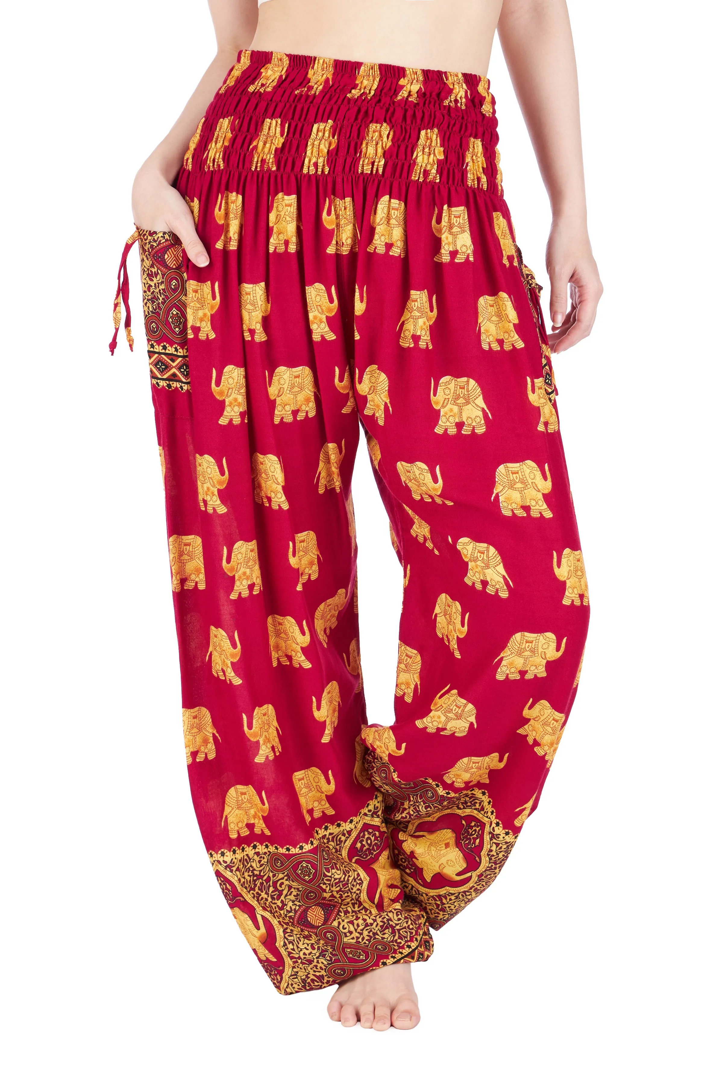 Elephant Big Gold Harem Pants