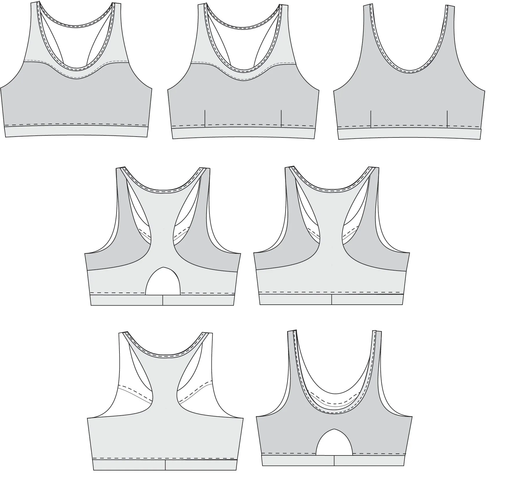 Embrace Sports Bra PDF Pattern in Sizes B - M