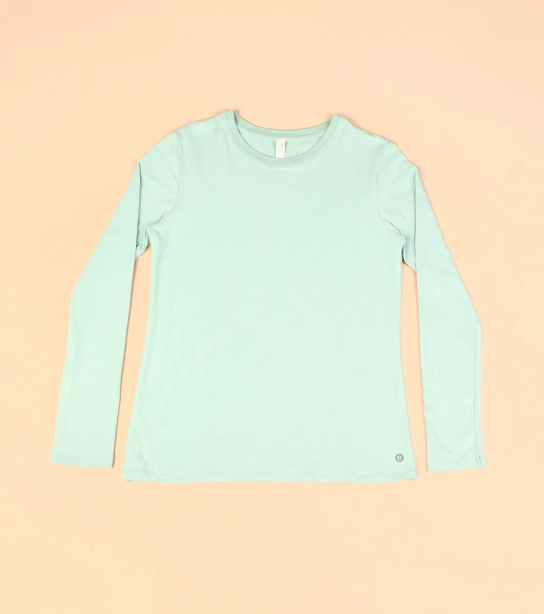 Enamor E057 Essentials Cotton Long Sleeve Crew Tee