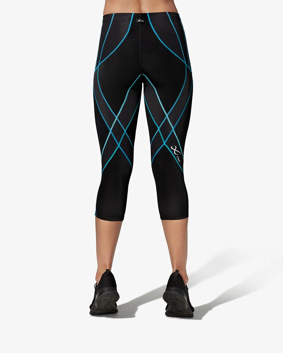 Endurance Generator Joint & Muscle Support 3/4 Compression Tight: Women's Black/Cyan