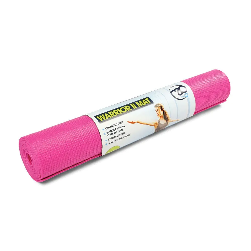 Fitness Mad Warrior II Mat - 4mm Yoga Mat - Hot Pink / Hot Pink