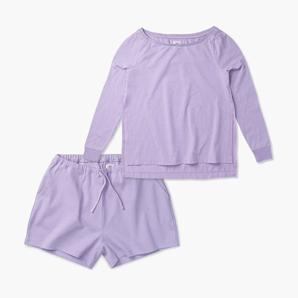 Free Organic Maternity Pajama Set_Lavender