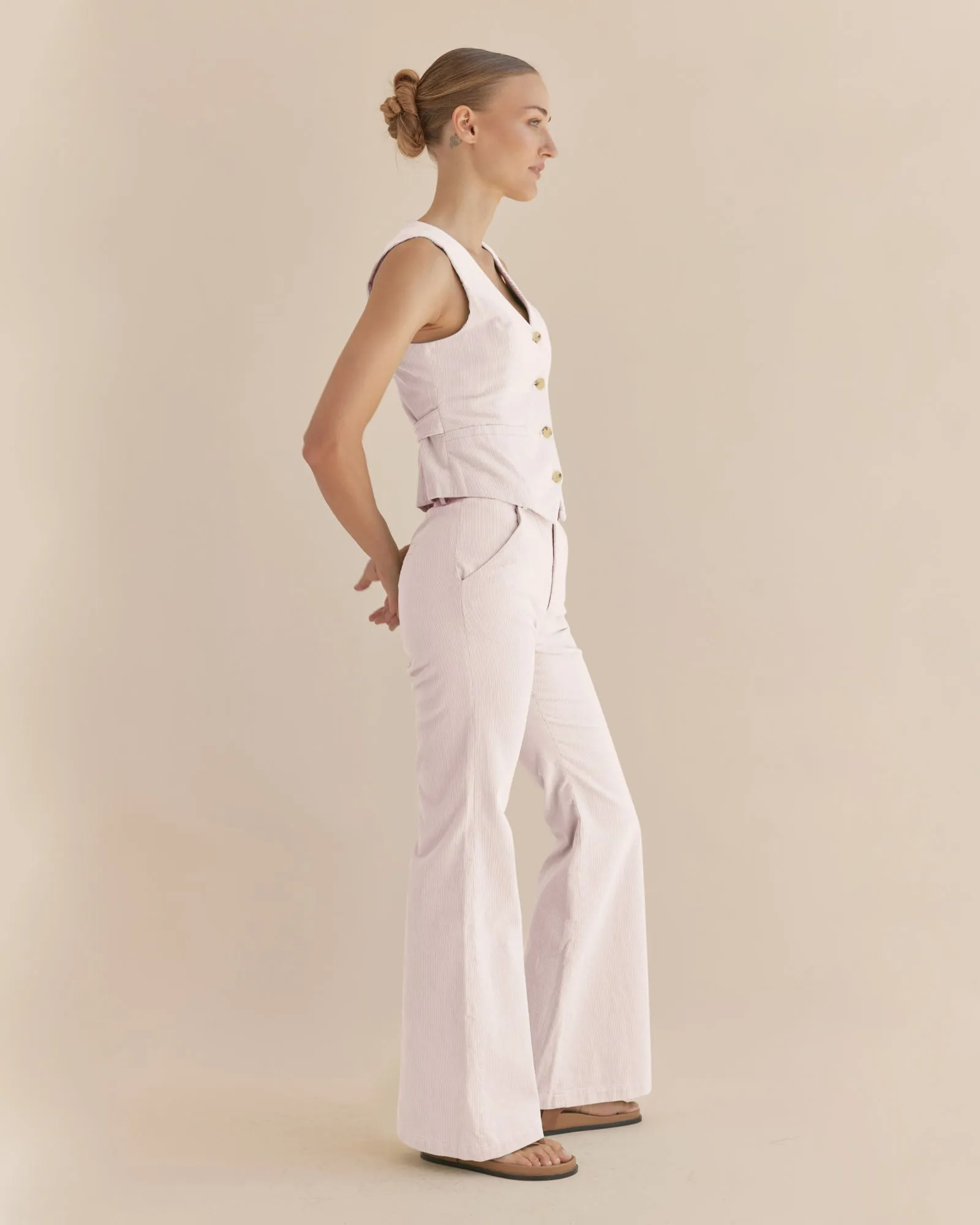 Giovanna Corduroy Pant - Rosewater