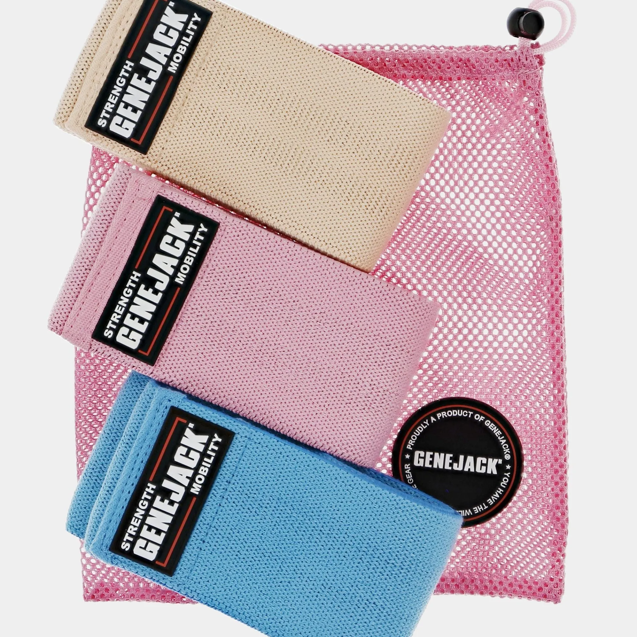 Glutes Activation Bands - Set of 3 Aqua,Pink,Orange