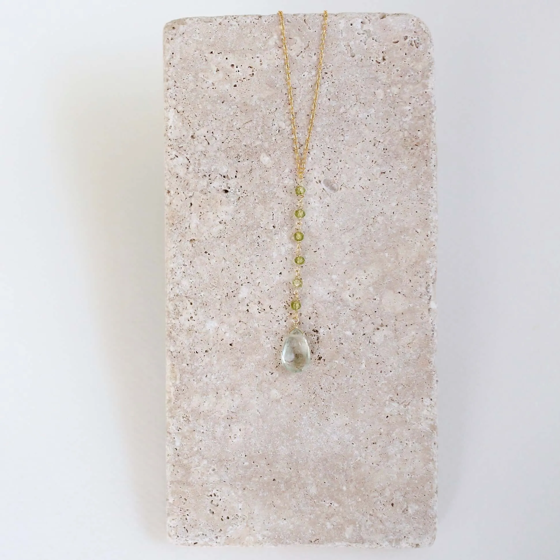 Green Amethyst Yoga Pendant