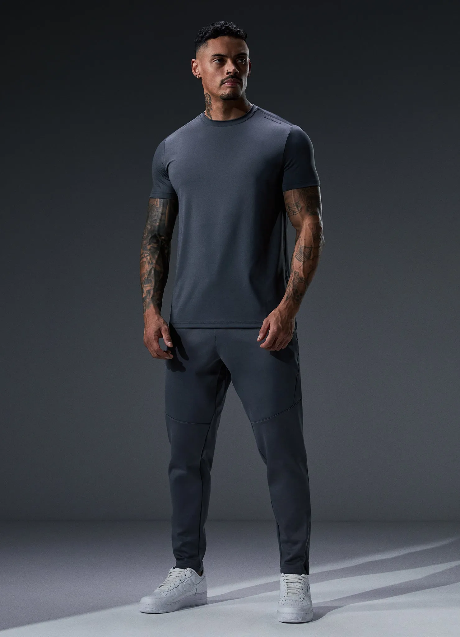 Gym King Alpha Poly Tee - Graphite