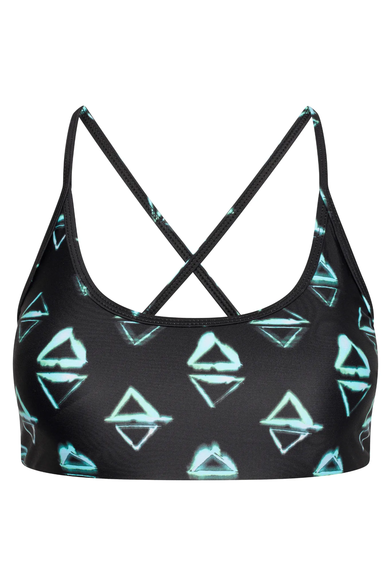 HALO Tai Yoga Crop Top in Green Triangle