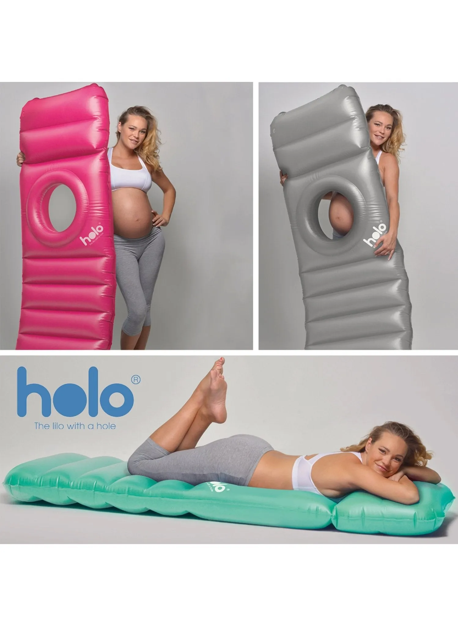 Holo  Inflatable Lilo - Green