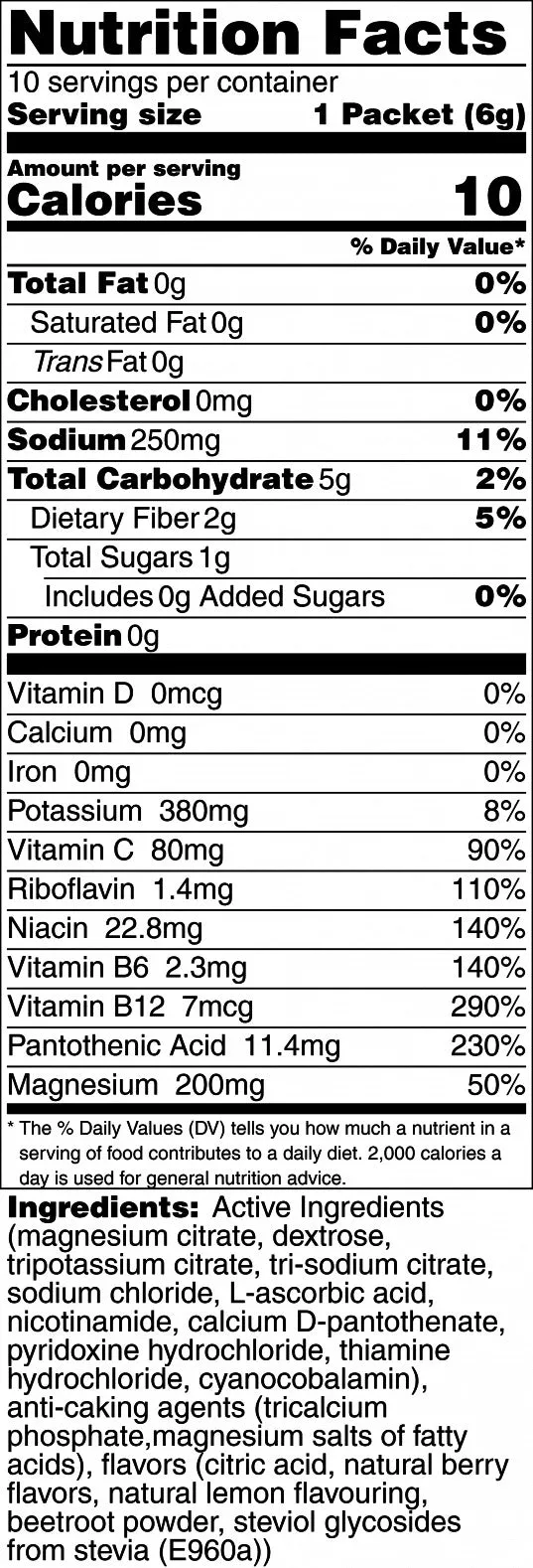 Hydration Xpress Electrolytes   6 Vitamins Boost (30 Sticks)