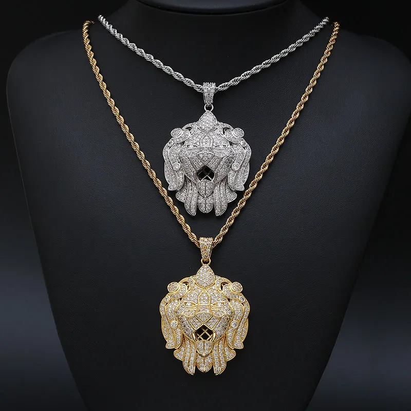 Iced Out Fierce Lion Pendant