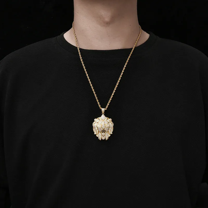 Iced Out Fierce Lion Pendant