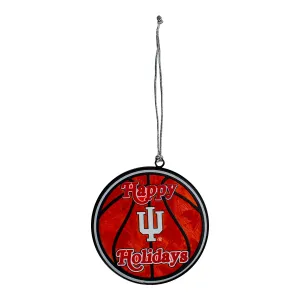 Indiana Hoosiers Stain Glass Basketball Ornament