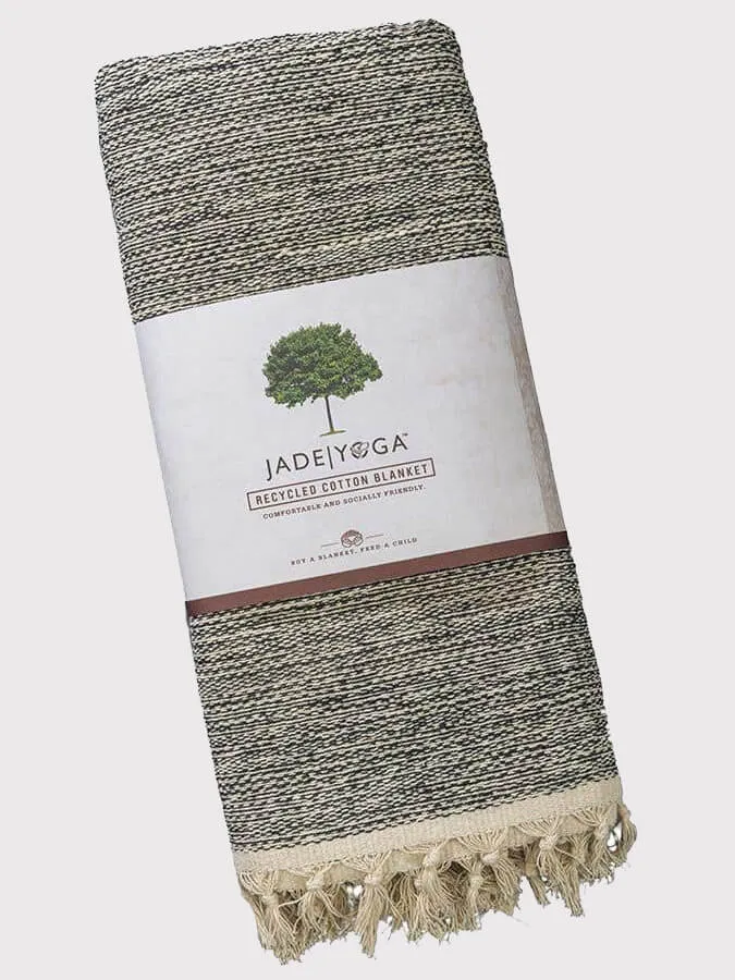 Jade Yoga Recycled Cotton Yoga Blanket