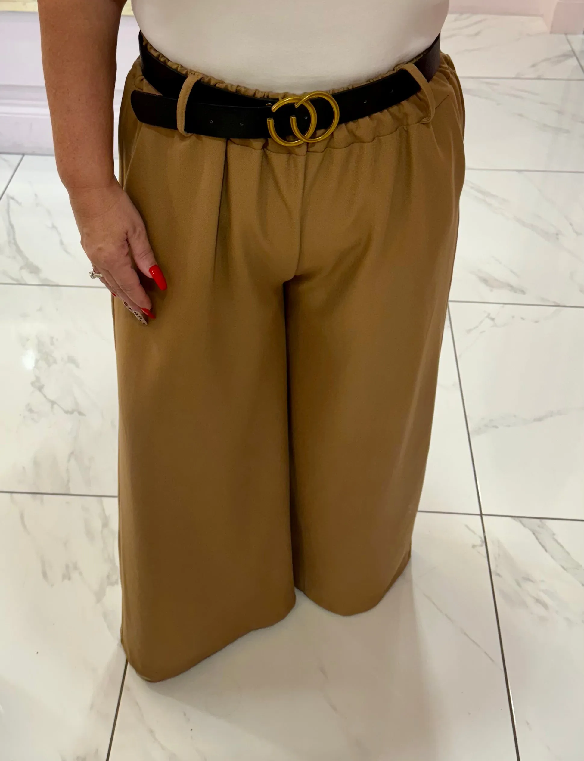 Janine Wide Leg Belted Trousers