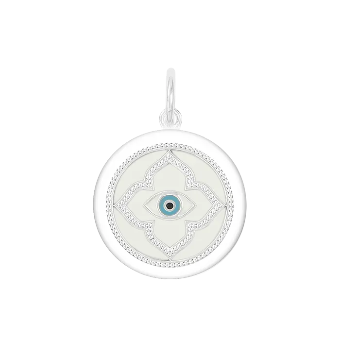 Lola Evil Eye Pendant - Alpine White