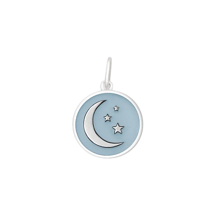 Lola Moon & Stars Pendant - Pale Blue