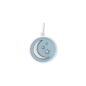 Lola Moon & Stars Pendant - Pale Blue