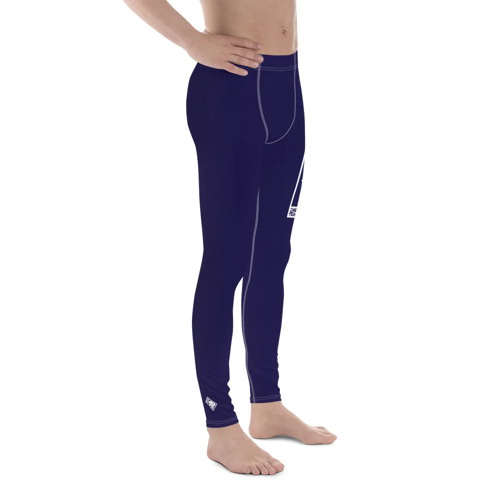 Men's Athletic Workout Leggings For Jiu Jitsu 002 - Midnight Blue